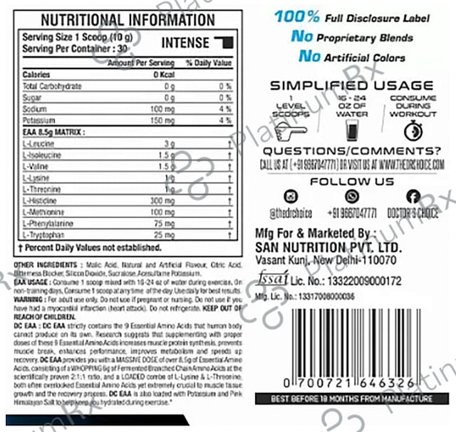 DC Doctor's Choice EAA Essential Amino Acid Kaccha Aam