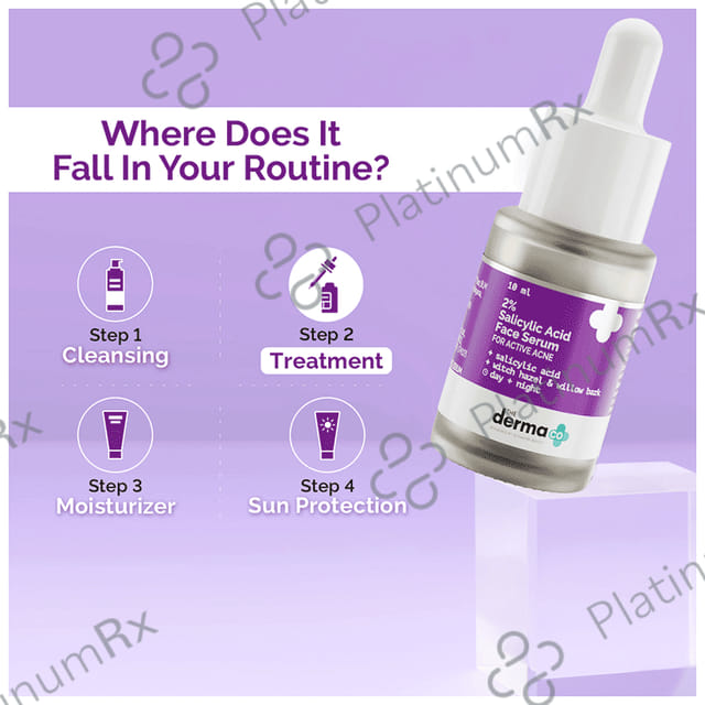 The Derma Co 2% Salicylic Acid Face Serum - For Active Acne 10 ml