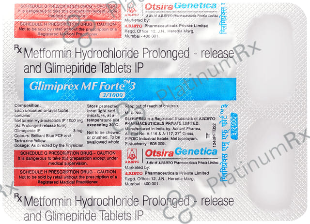 Glimiprex MF Forte 3/1000mg Tablet 10s