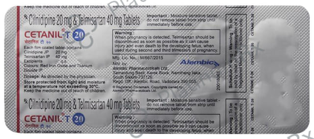 Cetanil T 20/40mg Tablet 10s