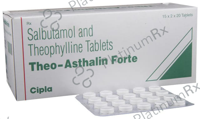 Theo Asthalin Forte 4/200mg Tablet 20s