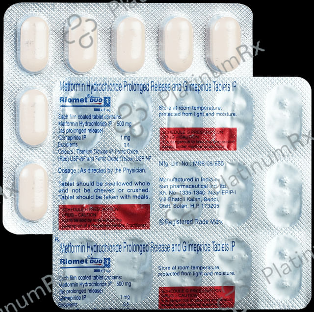 Riomet Duo 1/500mg Tablet PR 15s