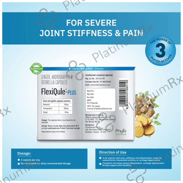 Flexiqule Plus Capsule For Osteo- Arthritis & Joint Pain