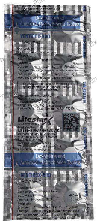 Ventidox Bro 30/400mg Tablet 10s