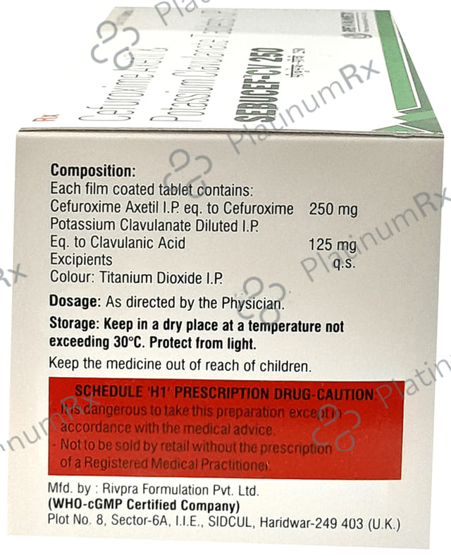 Sebucef-CV 250 Tablet