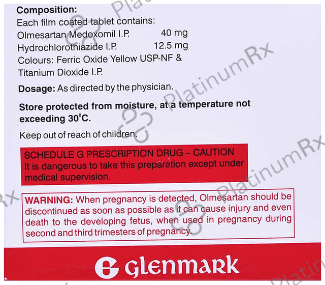 Olmax 40/12.5mg H Tablet 15s