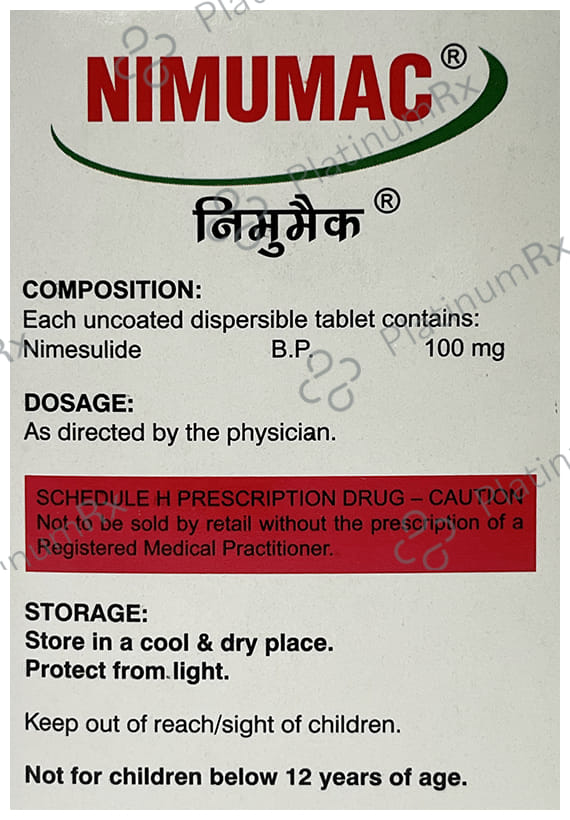 Nimumac 100mg Tablet