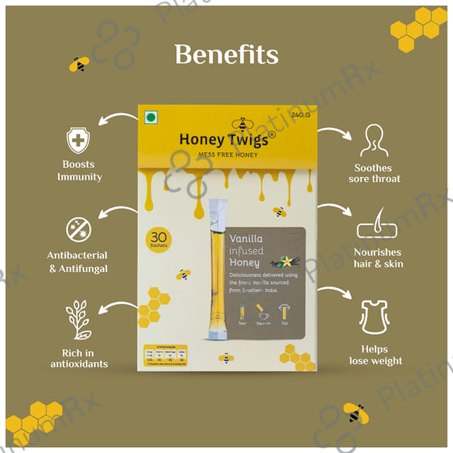 Honey Twigs Vanilla Infused Honey 80gm