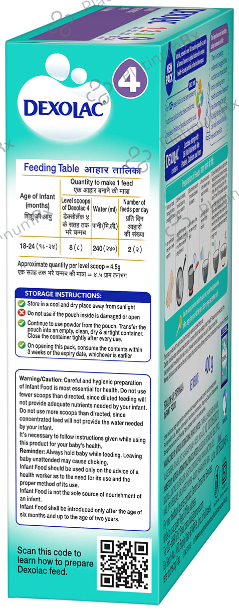 Dexolac 4 Follow Up Formula Stage 4 Powder 400gm