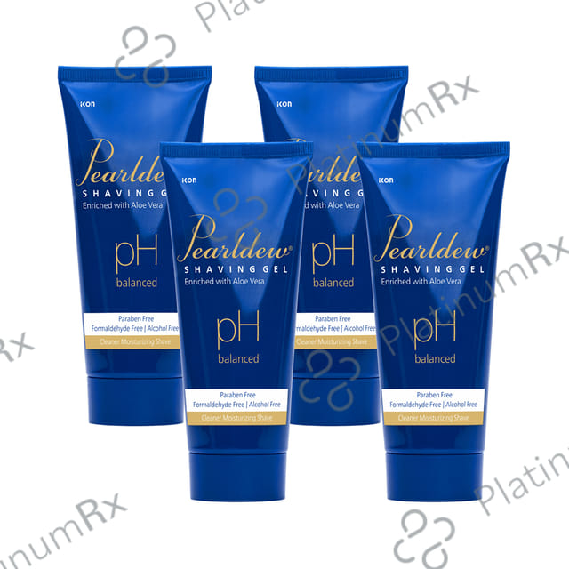 Pearldew PH Balanced Shaving Gel (100gm Each) 4 Tubes