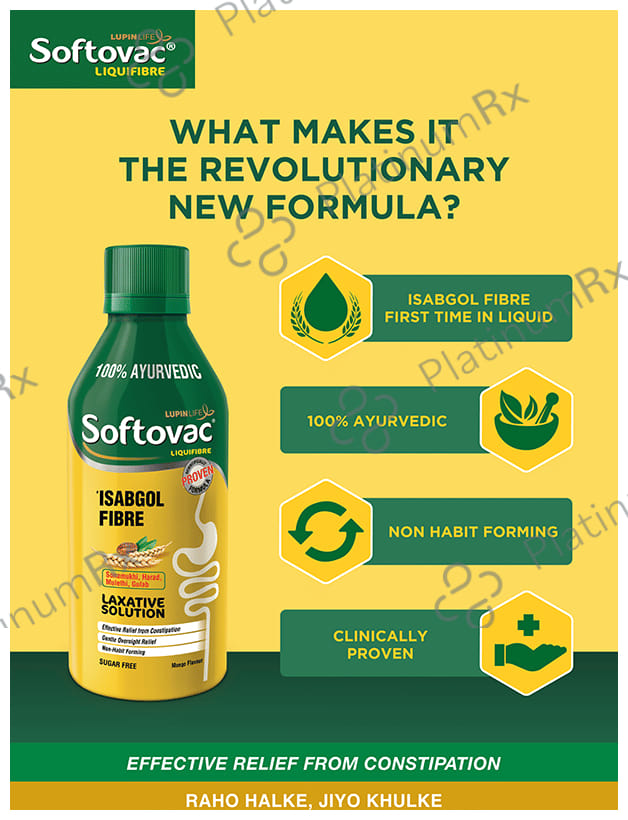 Softovac Sugar Free Mango Flavour Solution 225ml