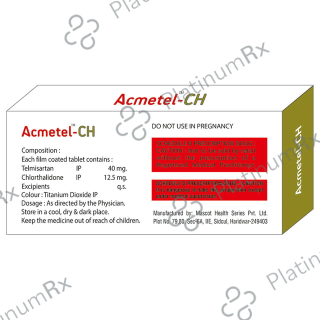 Acmetel CH 12.5/40mg Tablet 10s