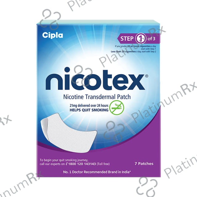 Nicotex 21mg Transdermal Patch 7s (Step 1 of 3)