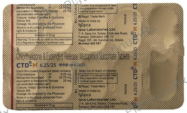 CTD M 6.25/25mg Tablet ER 10s