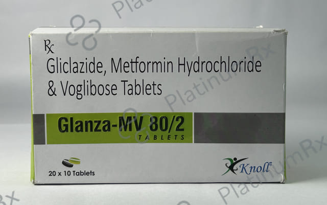 Glanza MV 80/2mg Tablet 10s