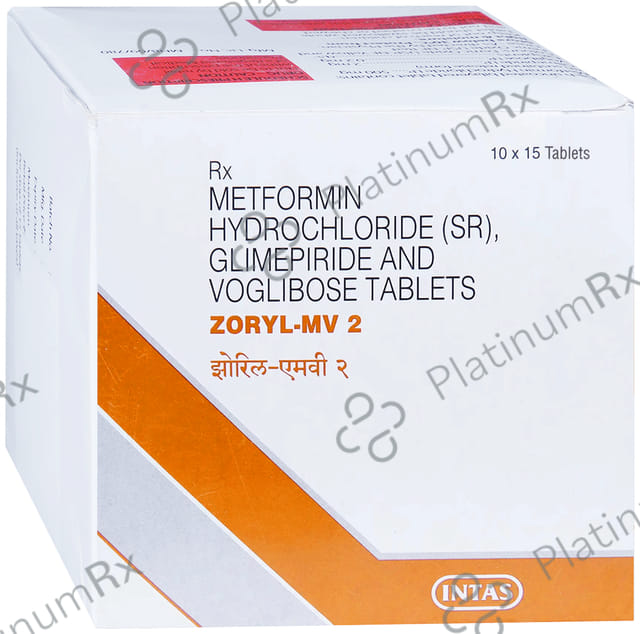 Zoryl MV 2/500/0.2mg Tablet SR 15s