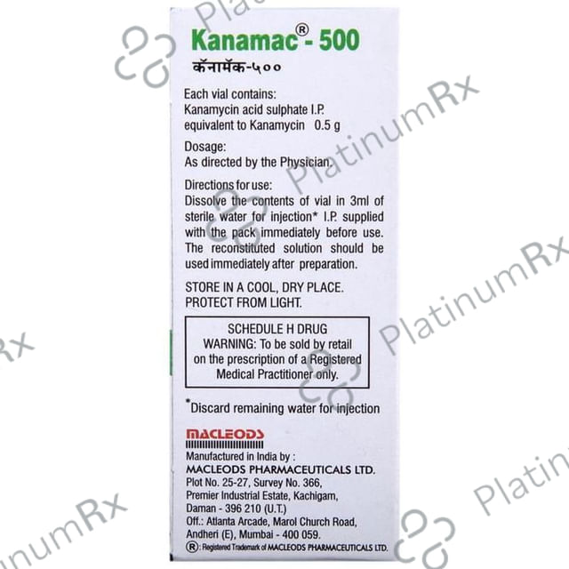 Kanamac 500 Injection