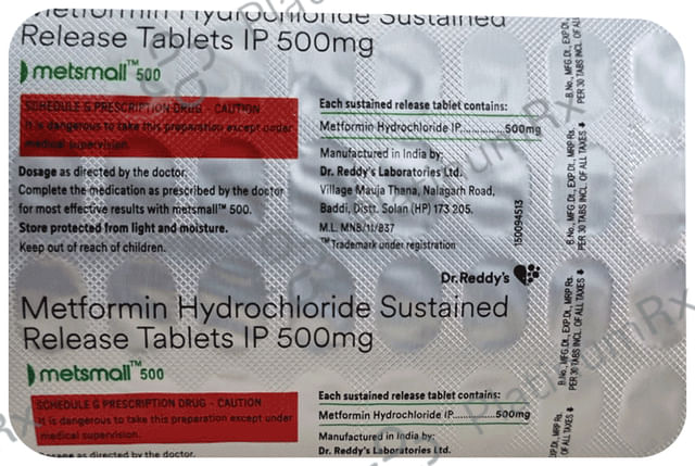 Metsmall 500mg Tablet SR 30s