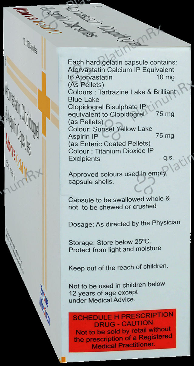 Atorva Gold 10/75/75mg Capsule 15s