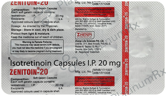 Zenitoin 20 Soft Gelatin Capsule