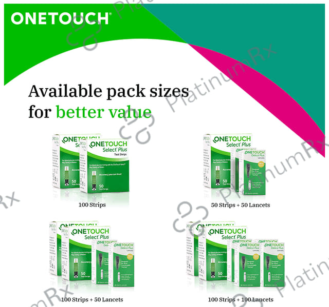 OneTouch Select Plus Test Strip Green 50s