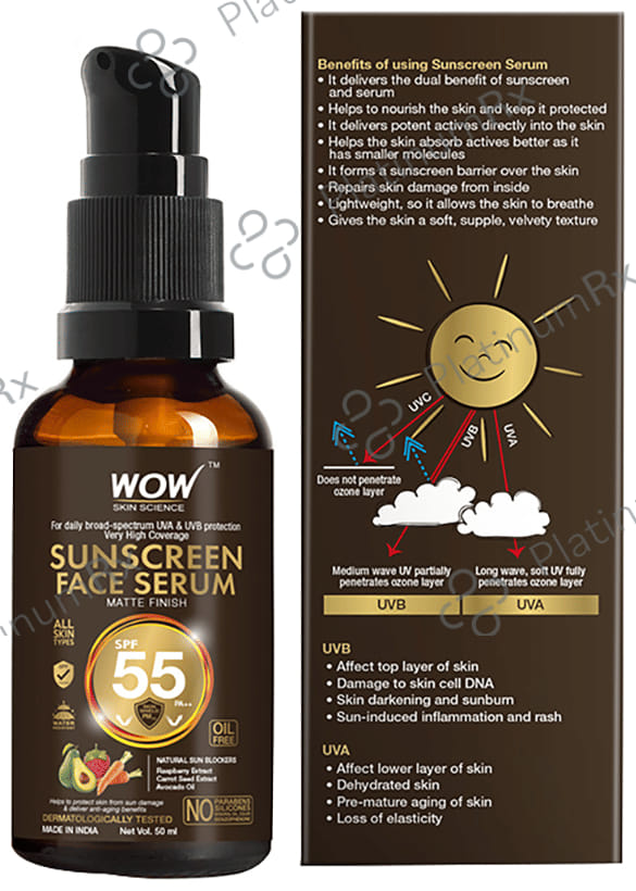 WOW Skin Science Sun Screen SPF 50 PA++ Face Serum 50ml