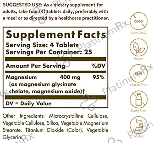 Solgar Chelated Magnesium Tablet