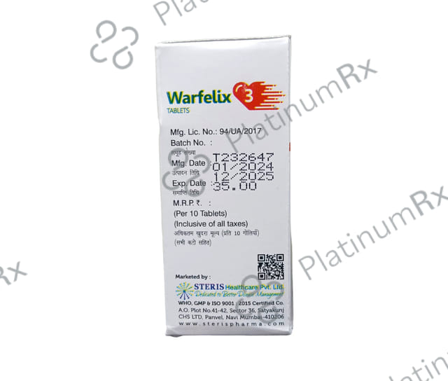 Warfelix 3mg Tablet 10s