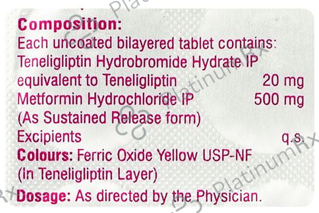 Tenlip M 500/20mg Tablet SR 15s