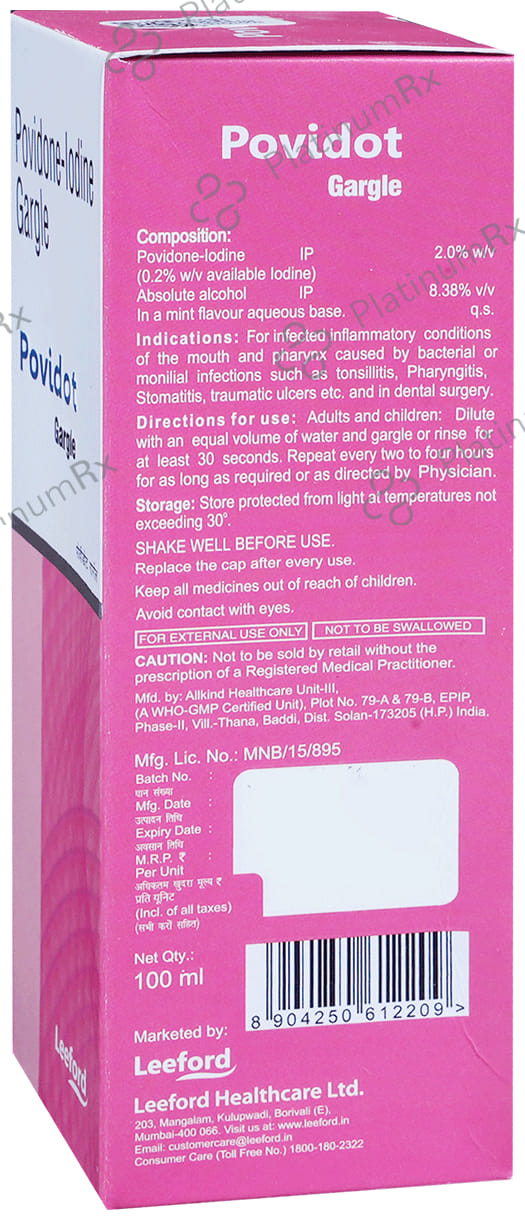 Povidot 2% Gargle 100ml