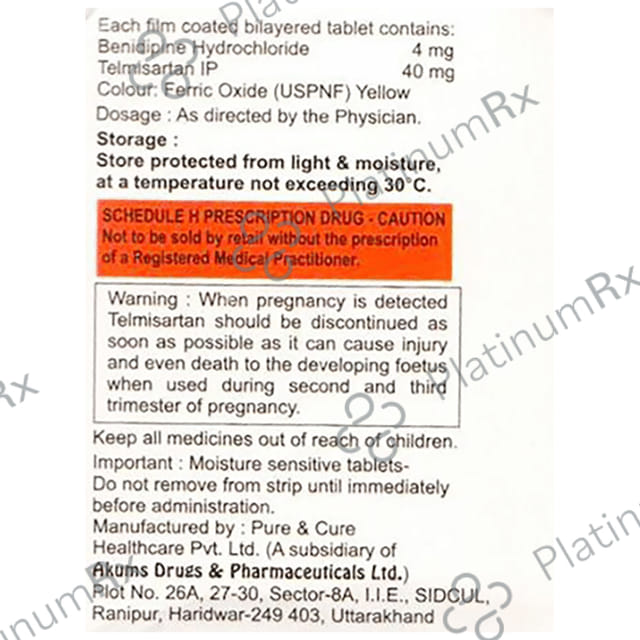 Benitowa TM 4/40mg Tablet 15s