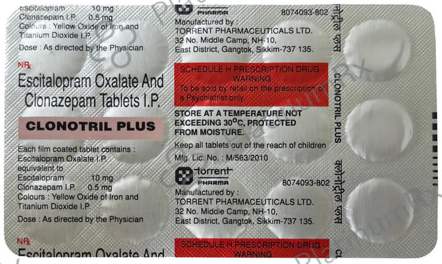 Clonotril Plus 0.5/10mg Tablet 15s