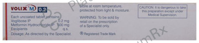 Volix M 0.2/500mg Tablet 10s