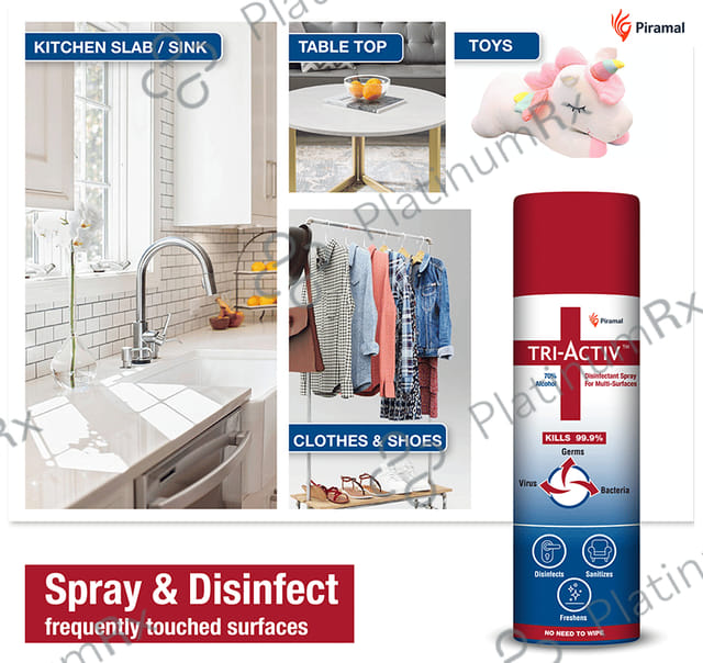Tri-Activ 70% Alcohol Disinfectant Spray for Multi-Surfaces 100 ml