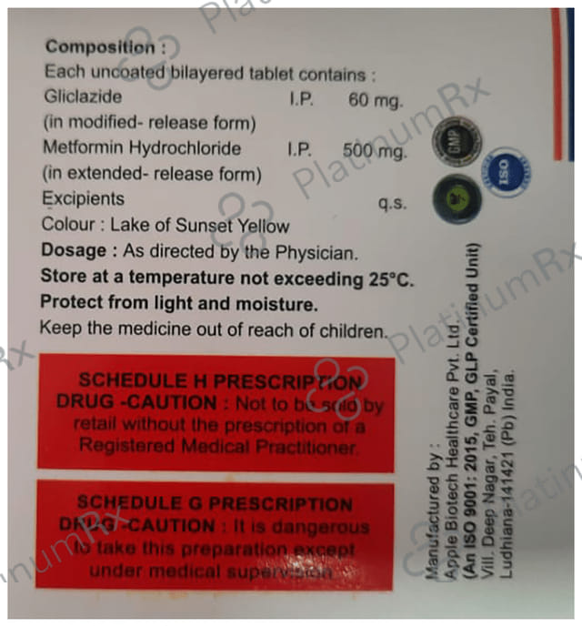 Dayclazide-XR Mex 60 Tablet