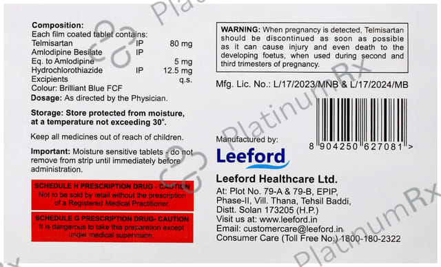Venpres AMH 80/5/12.5mg Tablet 10s