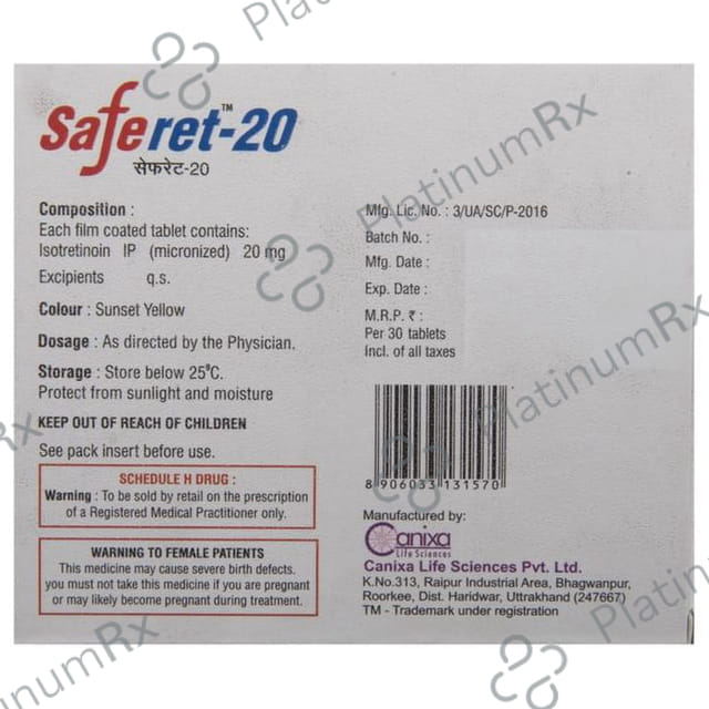 Saferet 20mg Tablet 10s