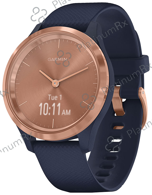 Garmin Vivomove 3S Hybrid Smartwatch Navy with Rose Gold
