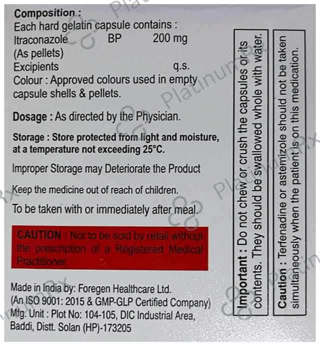 Sporizest 200mg Capsule