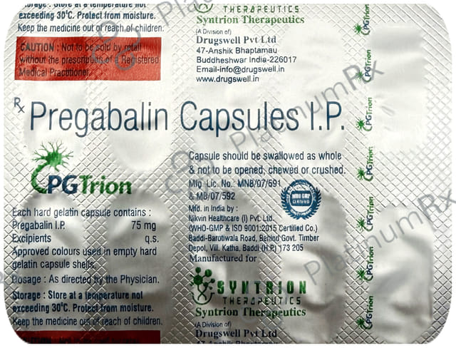 Pgtrion 75mg Capsule 10s
