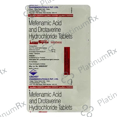 Lyso Spas 80/250mg Tablet 10s