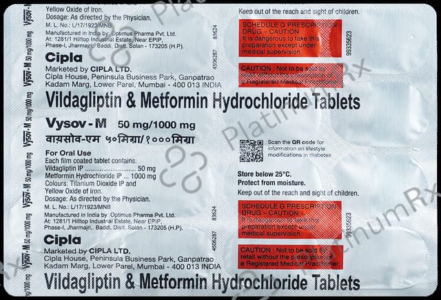 Vysov M 1000/50mg Tablet 15s