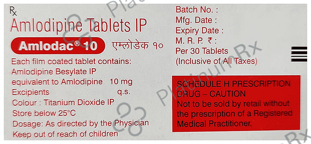 Amlodac 10mg Tablet 30s