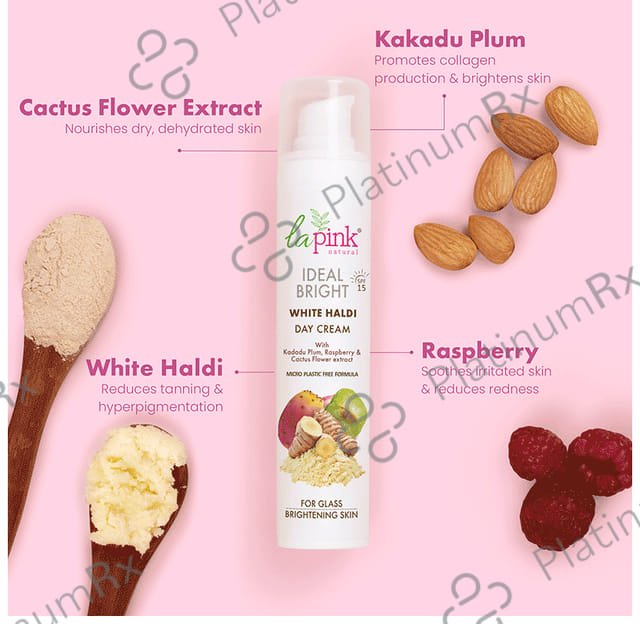 La Pink Ideal Bright White Haldi SPF 15 Day Cream 50gm