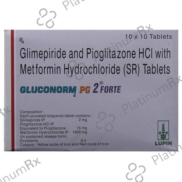 Gluconorm PG 2/1000/15mg Tablet SR 10s