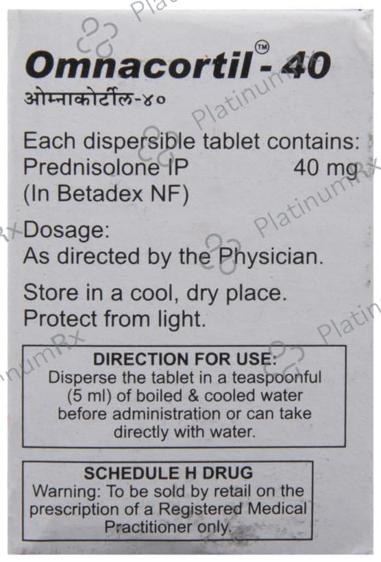 Omnacortil 40mg Tablet DT 10s