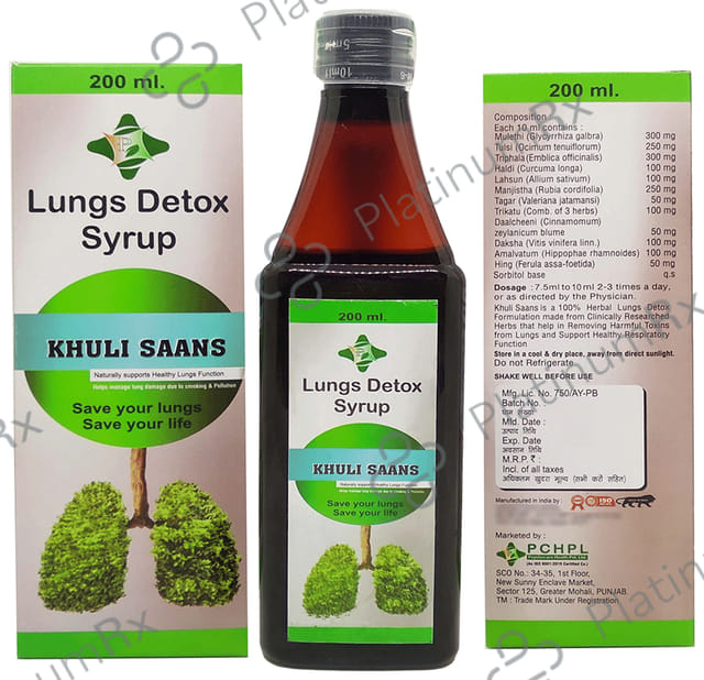 PCHPL Wellness Lungs Detox Syrup Khuli Saans