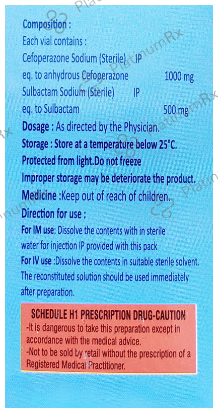 Monopore S 1000mg/500mg Injection