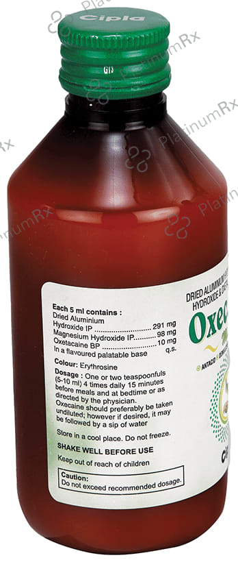 Oxecaine 291/98/10mg Mint Oral Suspension 170ml