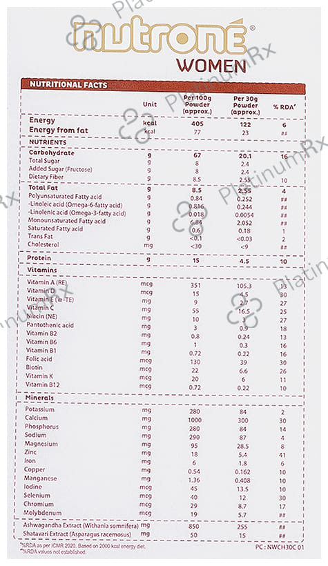 Nutrone Women 3 Protein Blend (Soy+Whey+SMP) Powder Chocolate with Shaker Free